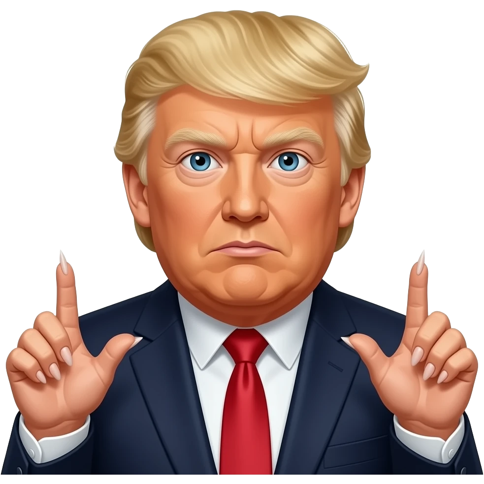 Donald trumps Long toes nails emoji