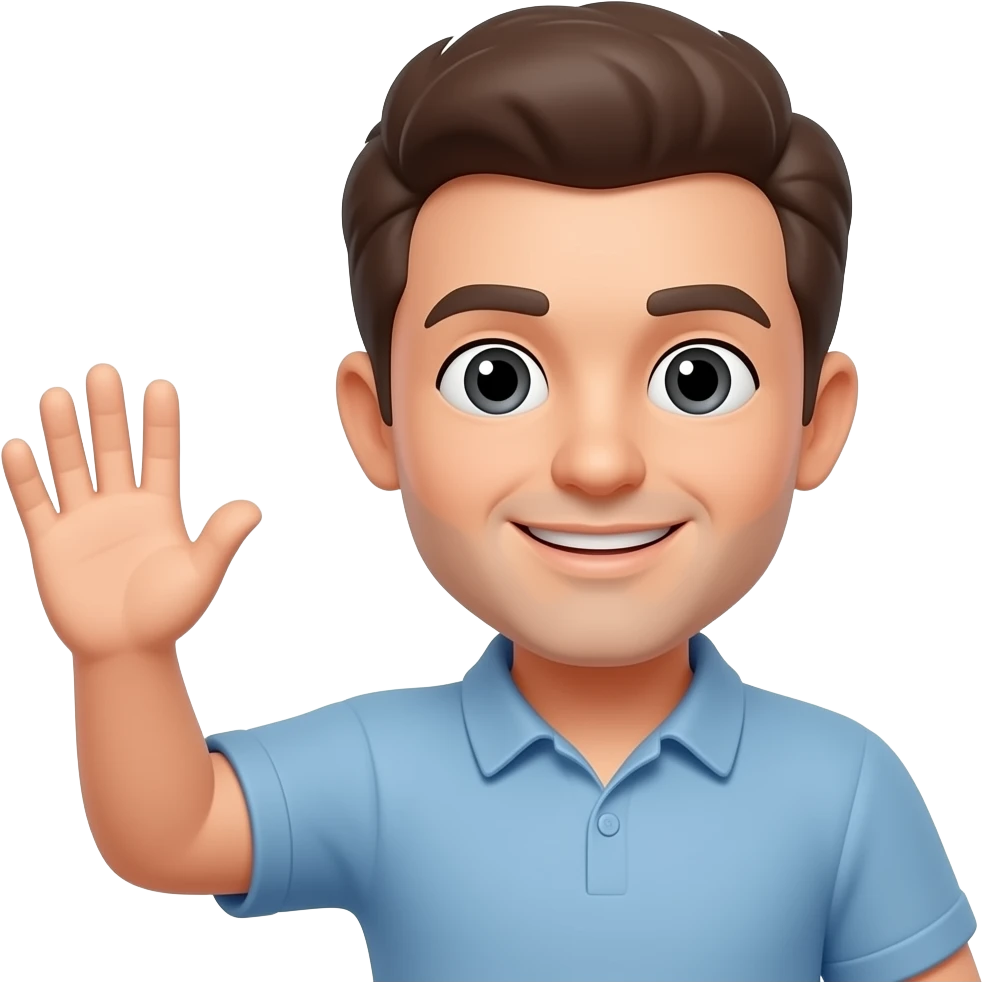 wave with face emoji