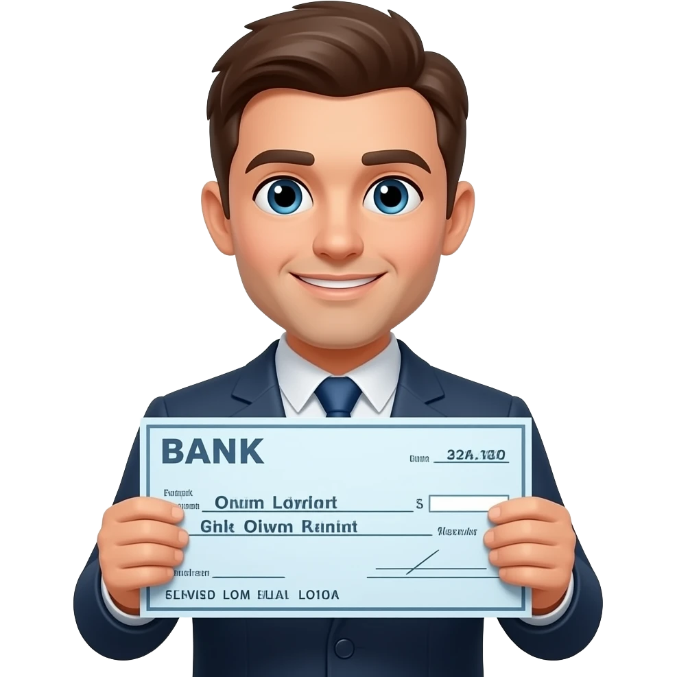 person with a check emoji