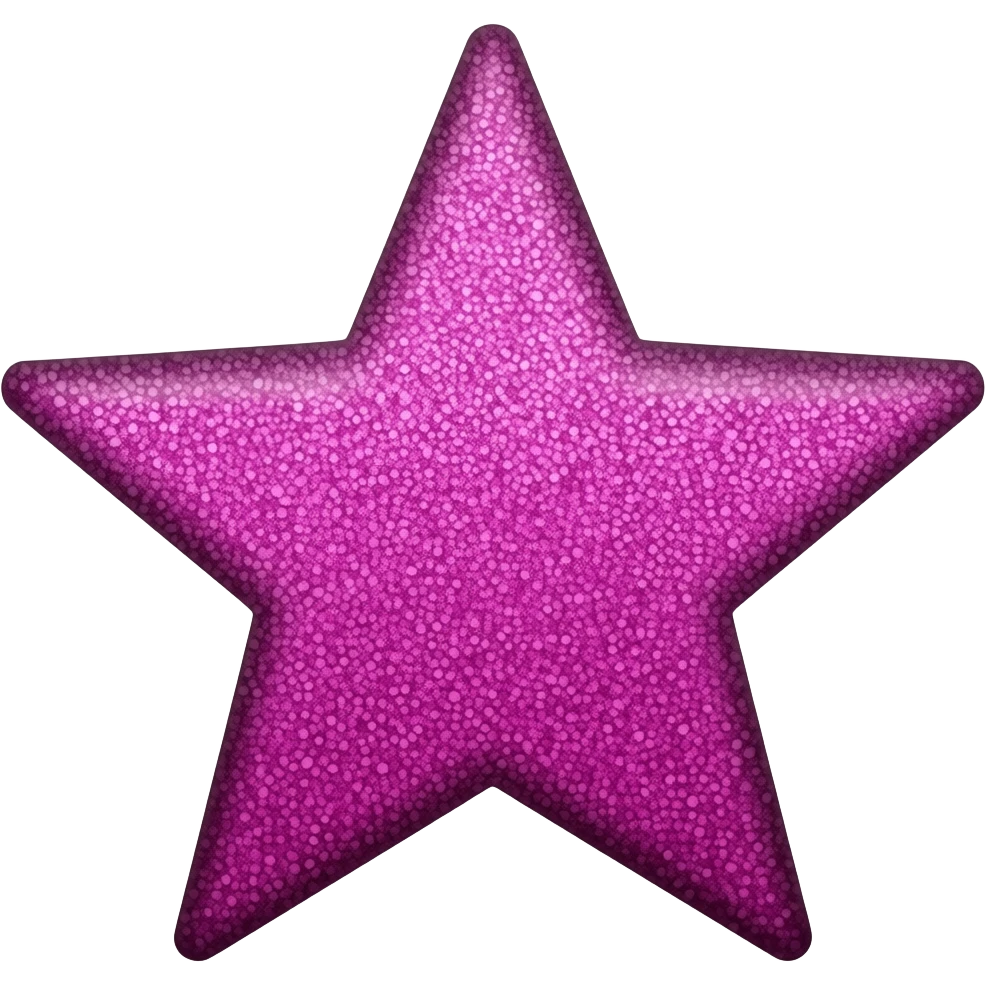 efeitos brilho estrela cor magenta com glitter emoji