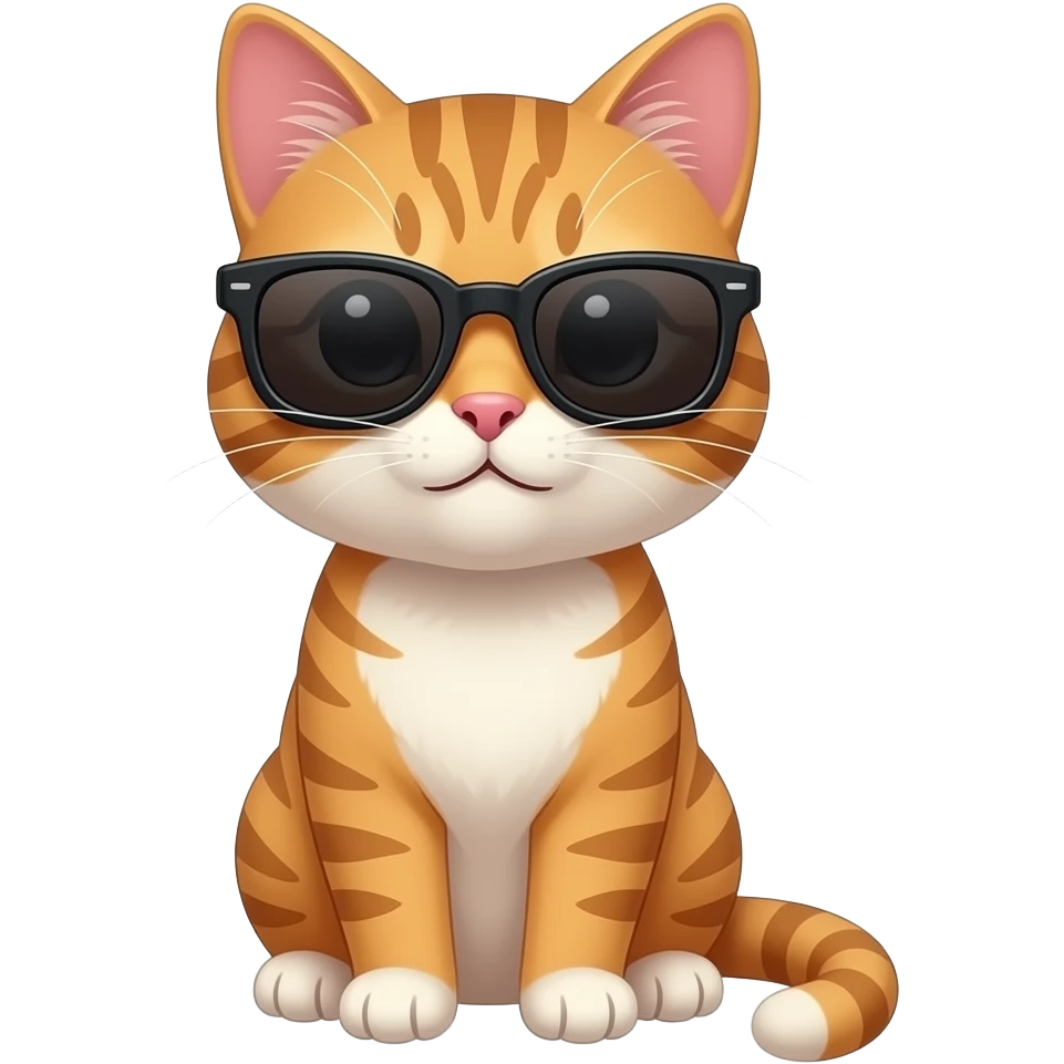 Cat wearing sunglasses emoji