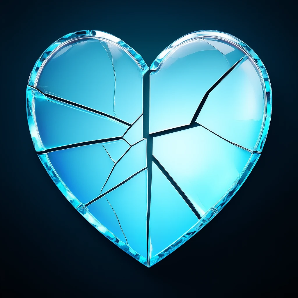 heart with a cracked glass effect emoji