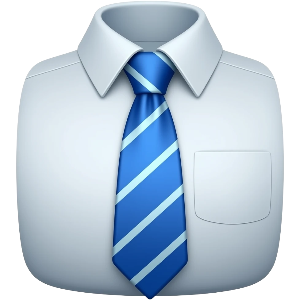 a worker tie (blue) emoji