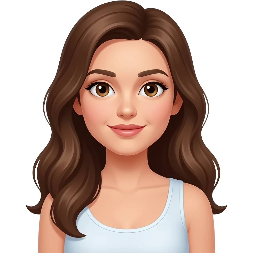 mujer griega blanca cabello largo café cuerpo emoji