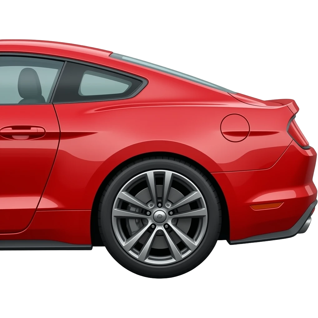 2017 bright Red mustang emoji (whole car side view) emoji