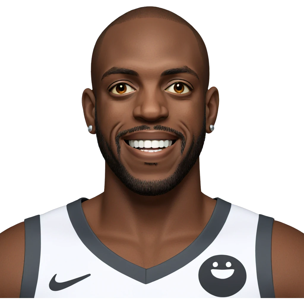 smiling dark-skinned man with earrings emoji