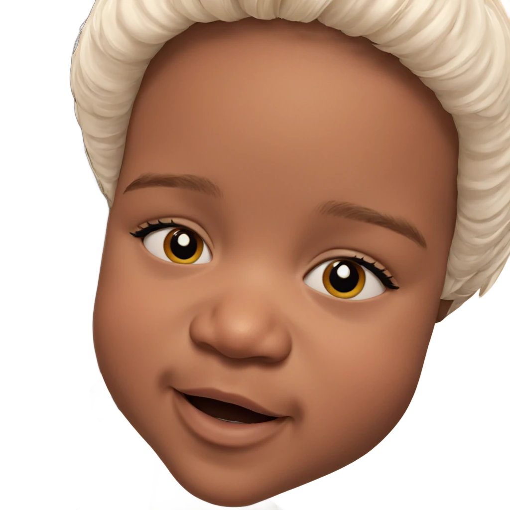 smiling boy with white hair emoji