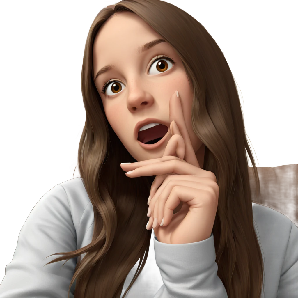 girl with long brown hair emoji