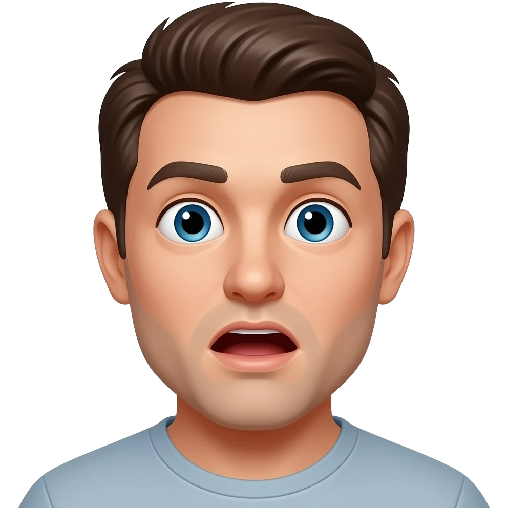 Surprised man emoji