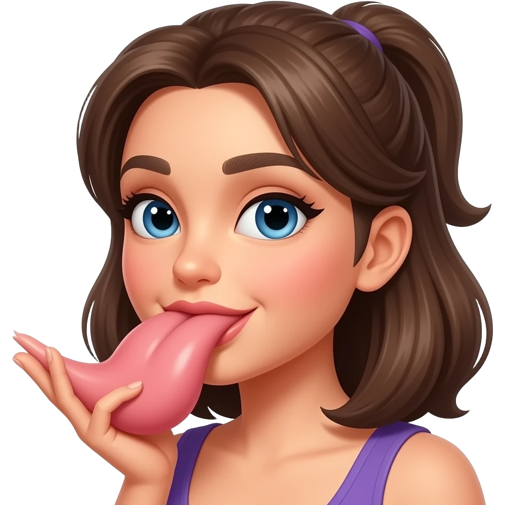 Une meuf qui suce une bite bien visible et grosse emoji