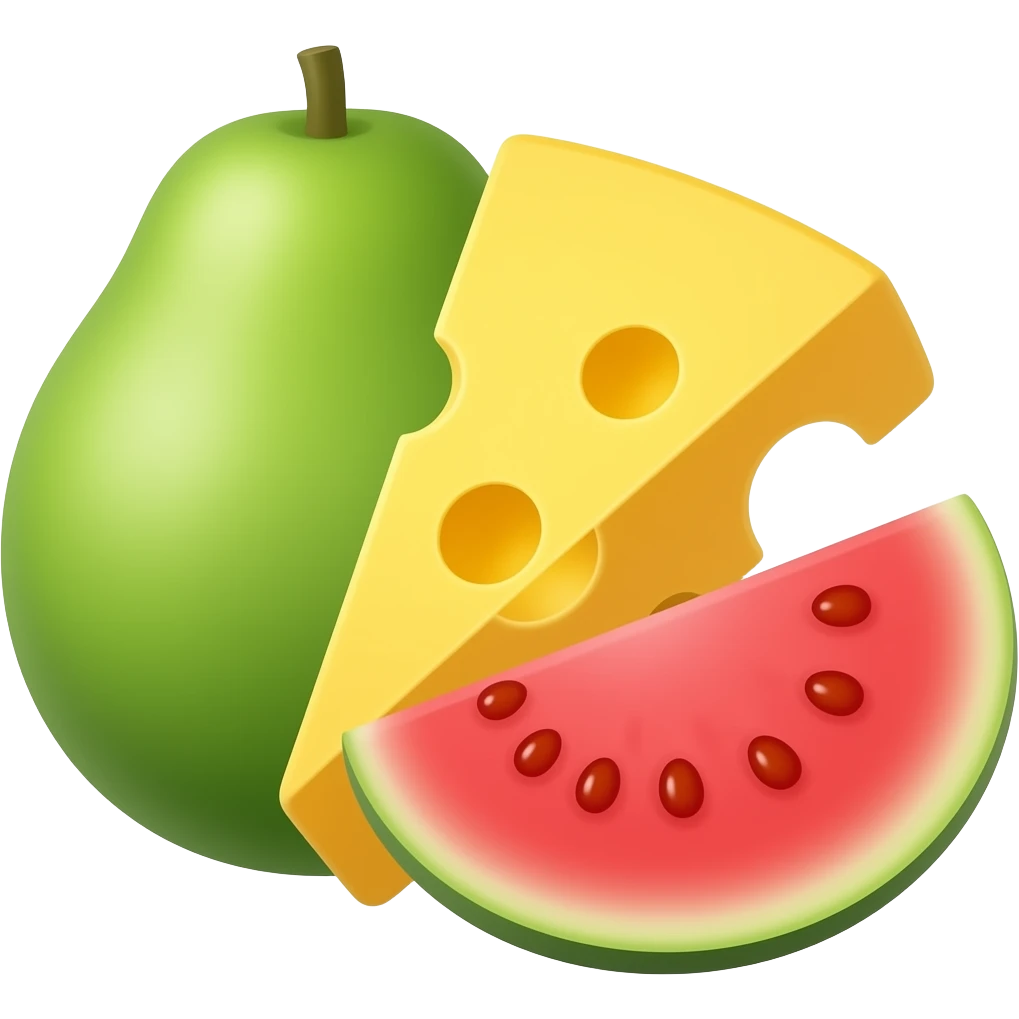 Guava and cheese emoji