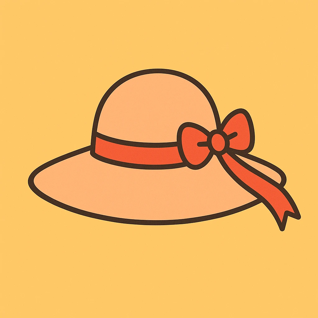 Flat design style Sophie hat emoji
