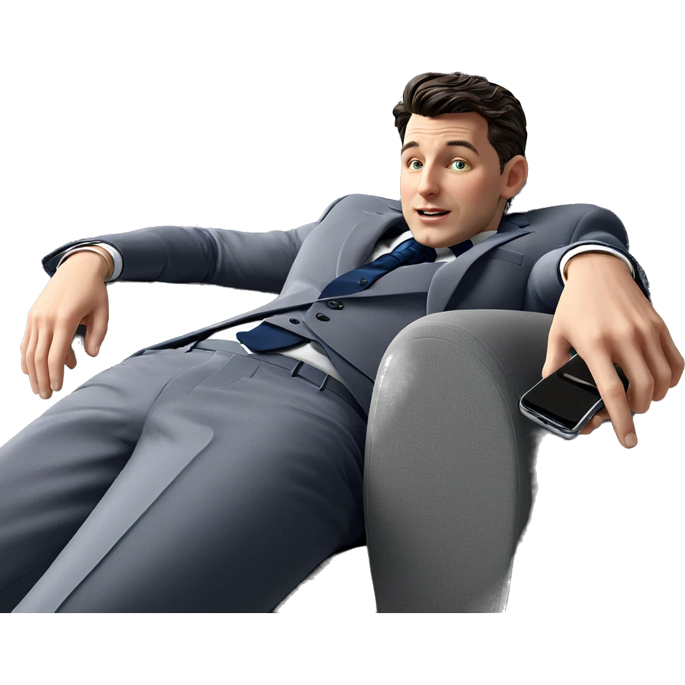 formal attire with phone indoors emoji