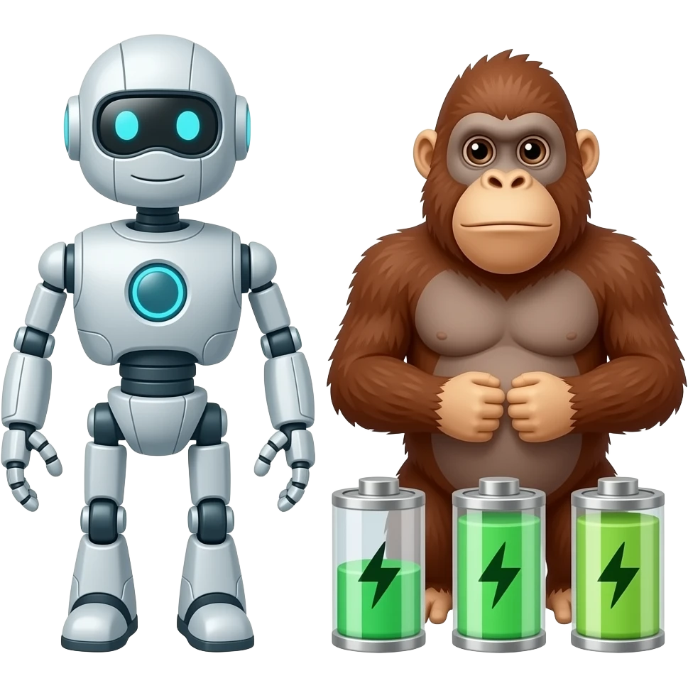 🤖🦧🪫🔋🔋🔋 game over emoji