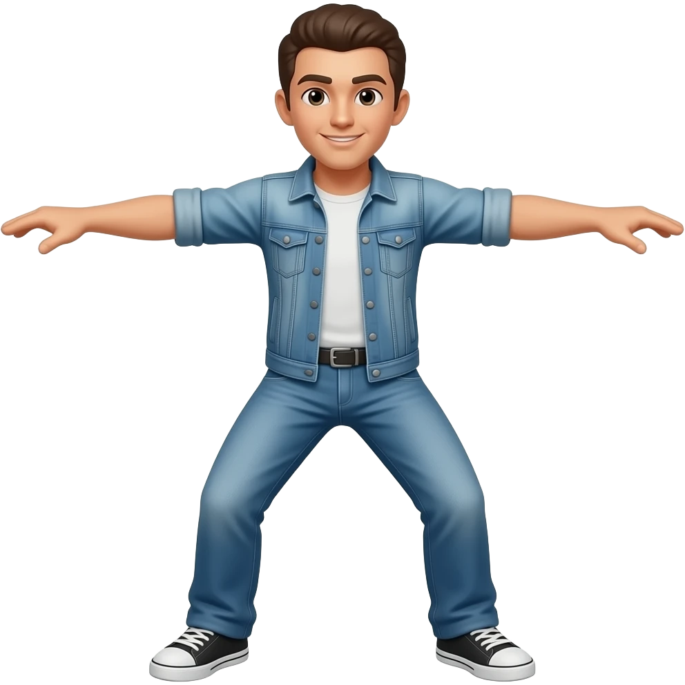 NECESITO QUE MUEVA LOS BRAZOS Y EL CUERPO UN POCO  COMO SI SE MOVIERA MEDIO BAILANDOCOMO emoji