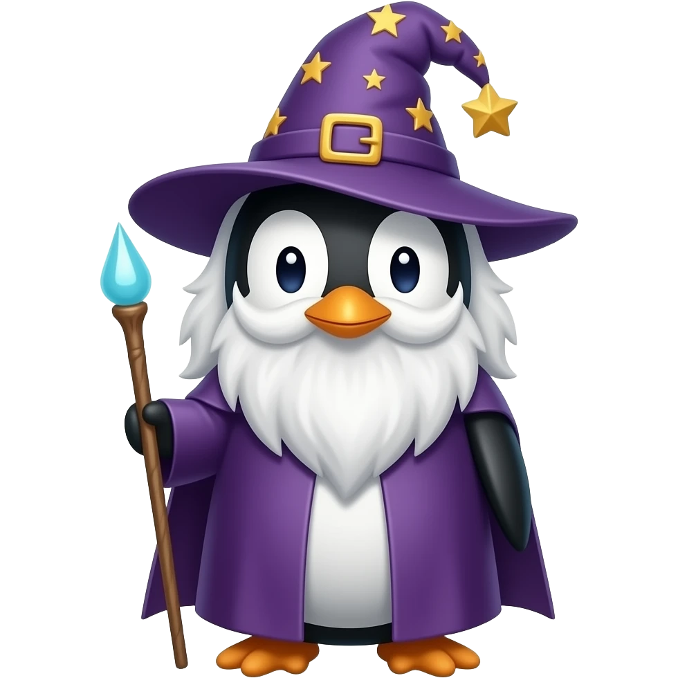 Penguin Wizard emoji