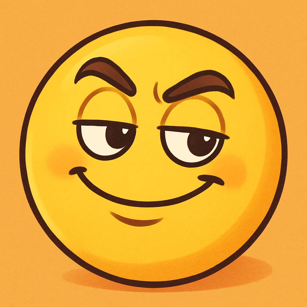 yellow emoji with a proud face emoji
