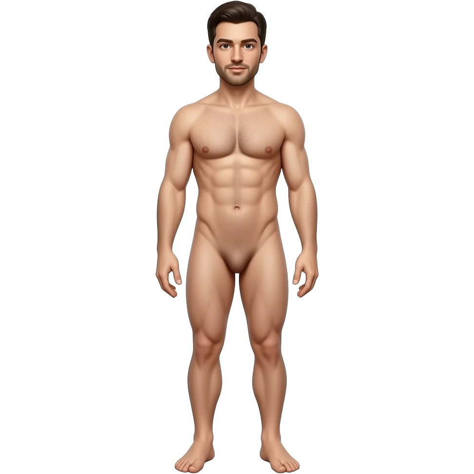 Wearing nothing not including underpants fullbody emoji