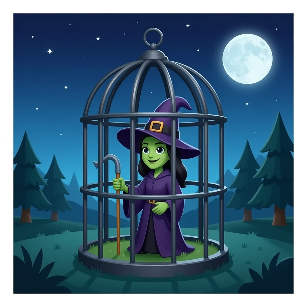 jaula de una bruja emoji