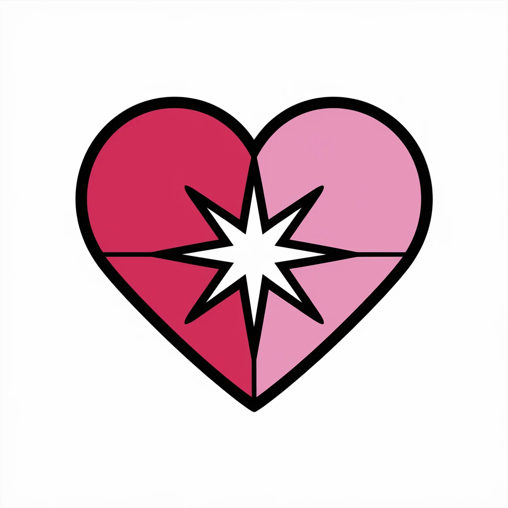 heart with a star pattern emoji