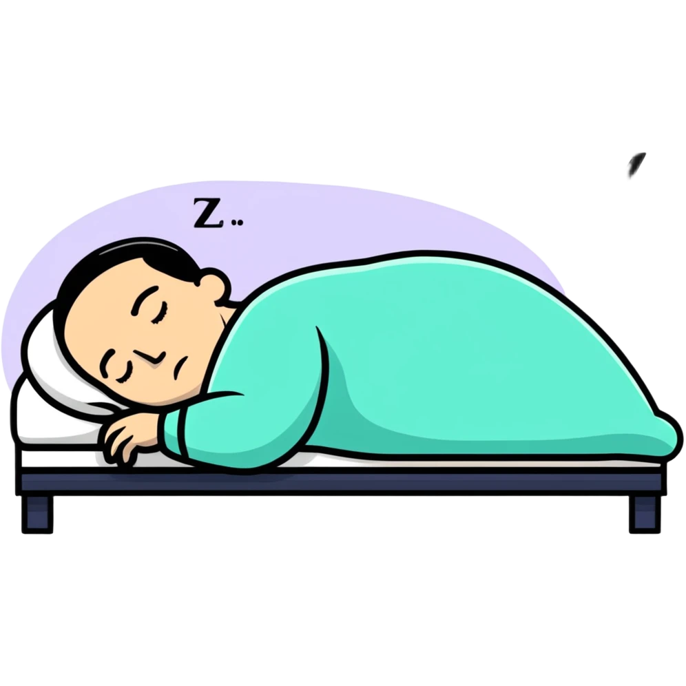 sleeping man with ZZZ symbols emoji