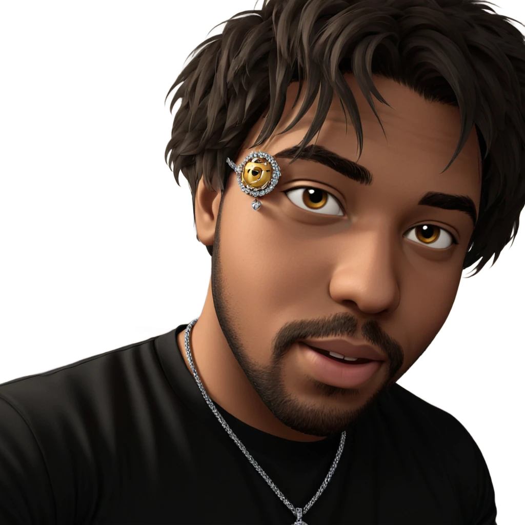 handsome male portrait with jewelry emoji