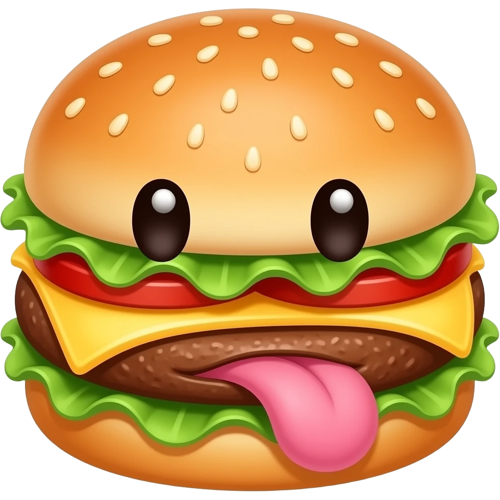 Bot pretending to have sex with a burger fully naked with penis showing emoji