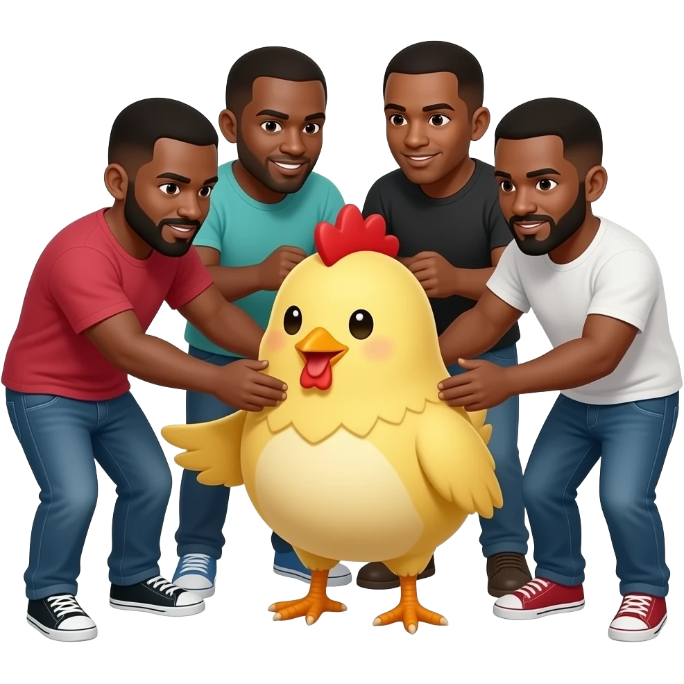 One chick getting fucked by 4 black guys emoji