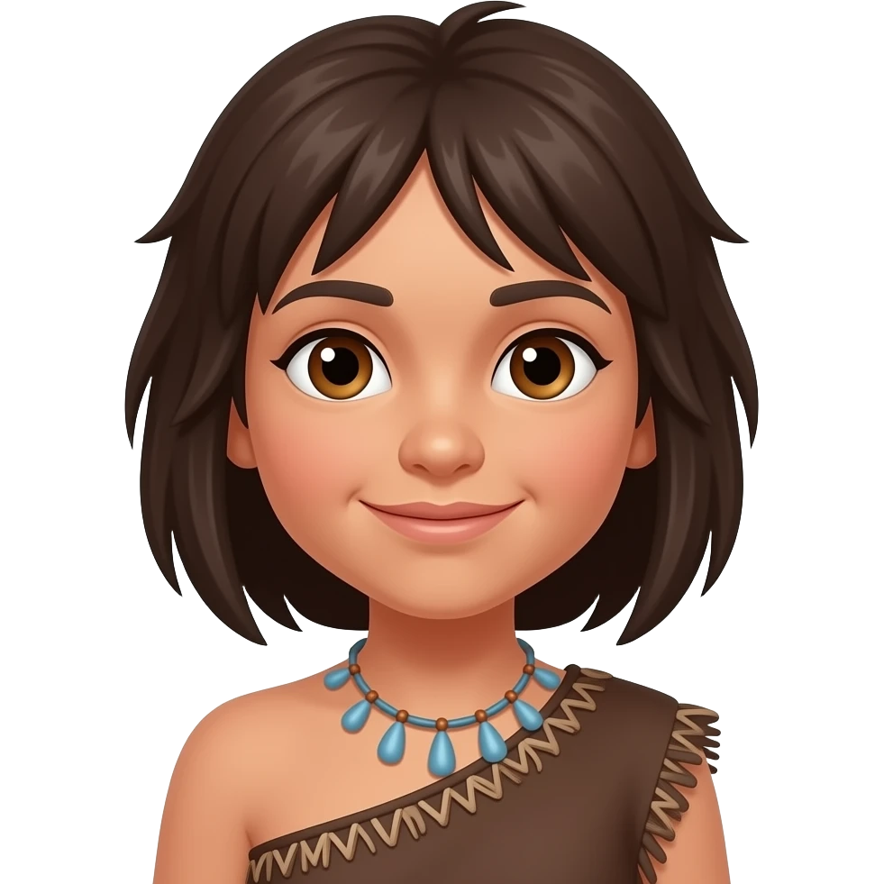 stone age kid girl emoji