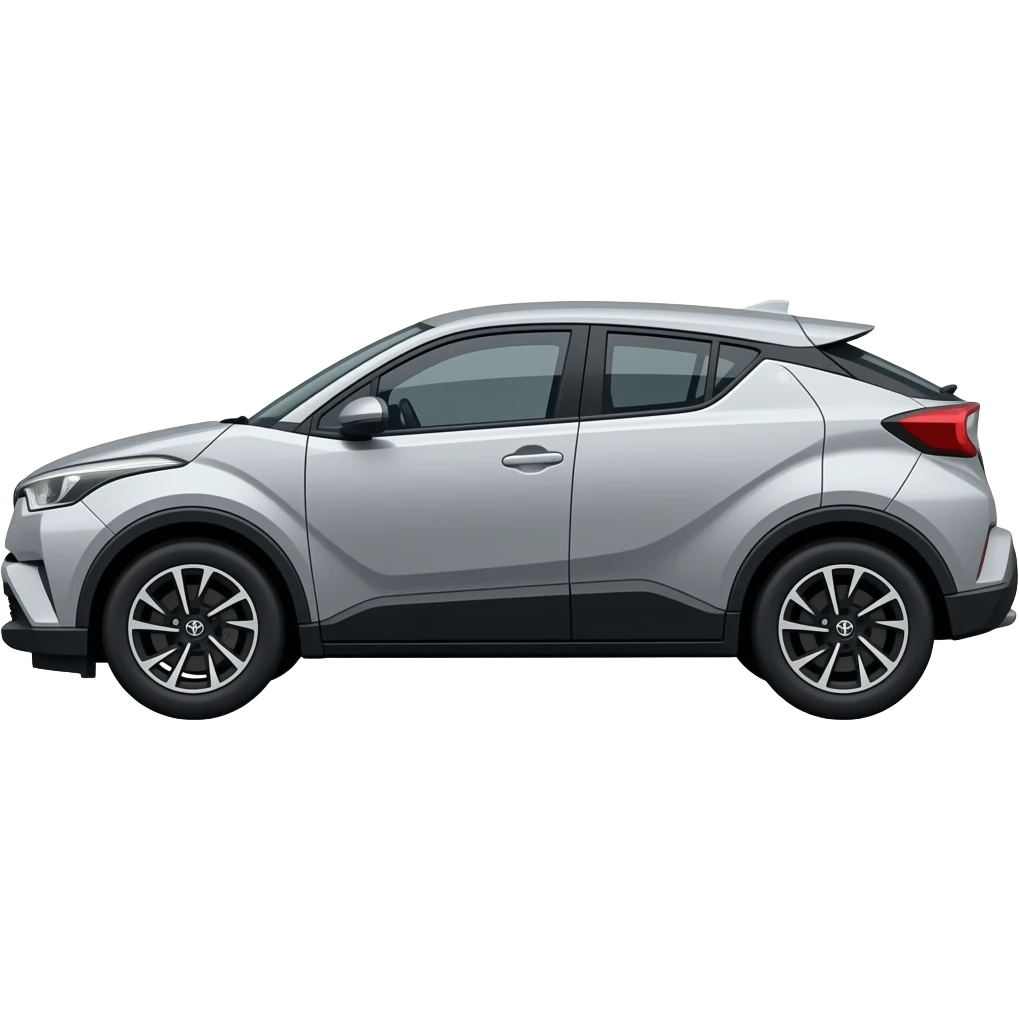 Grey toyota raize car side view Emoji emoji