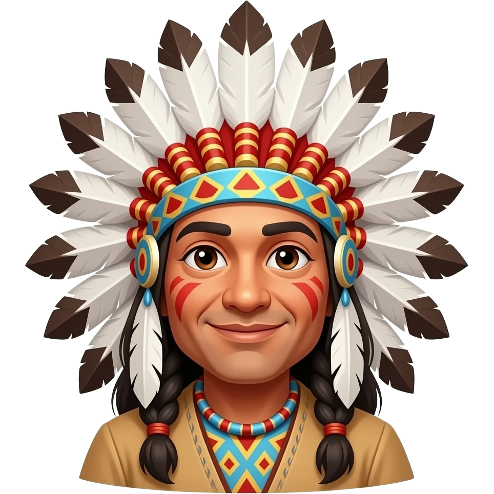 Funny Indian chief emoji