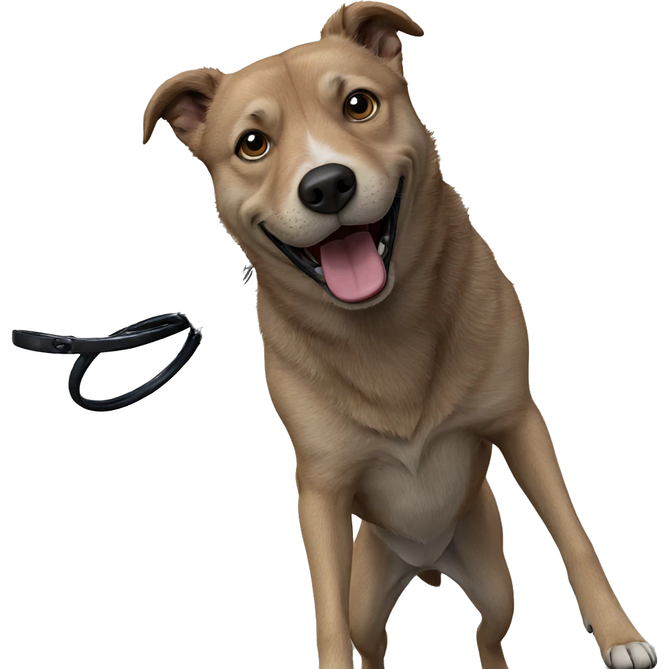 dog displaying playful expression emoji