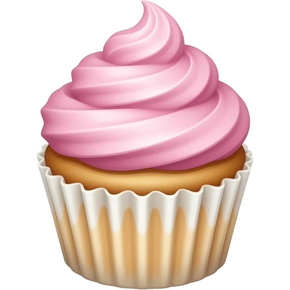 Cupcake with pink icing emoji