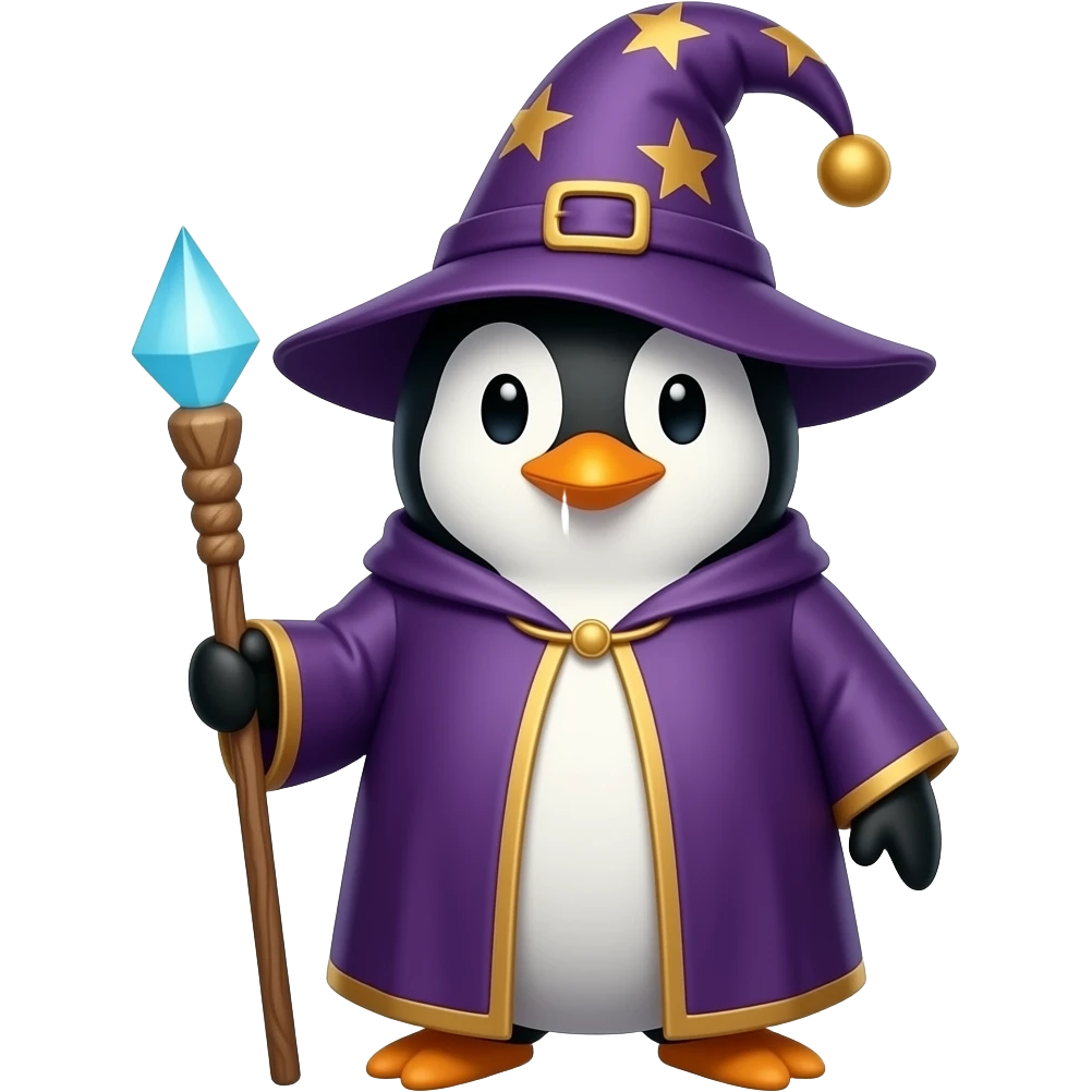 Penguin Wizard emoji