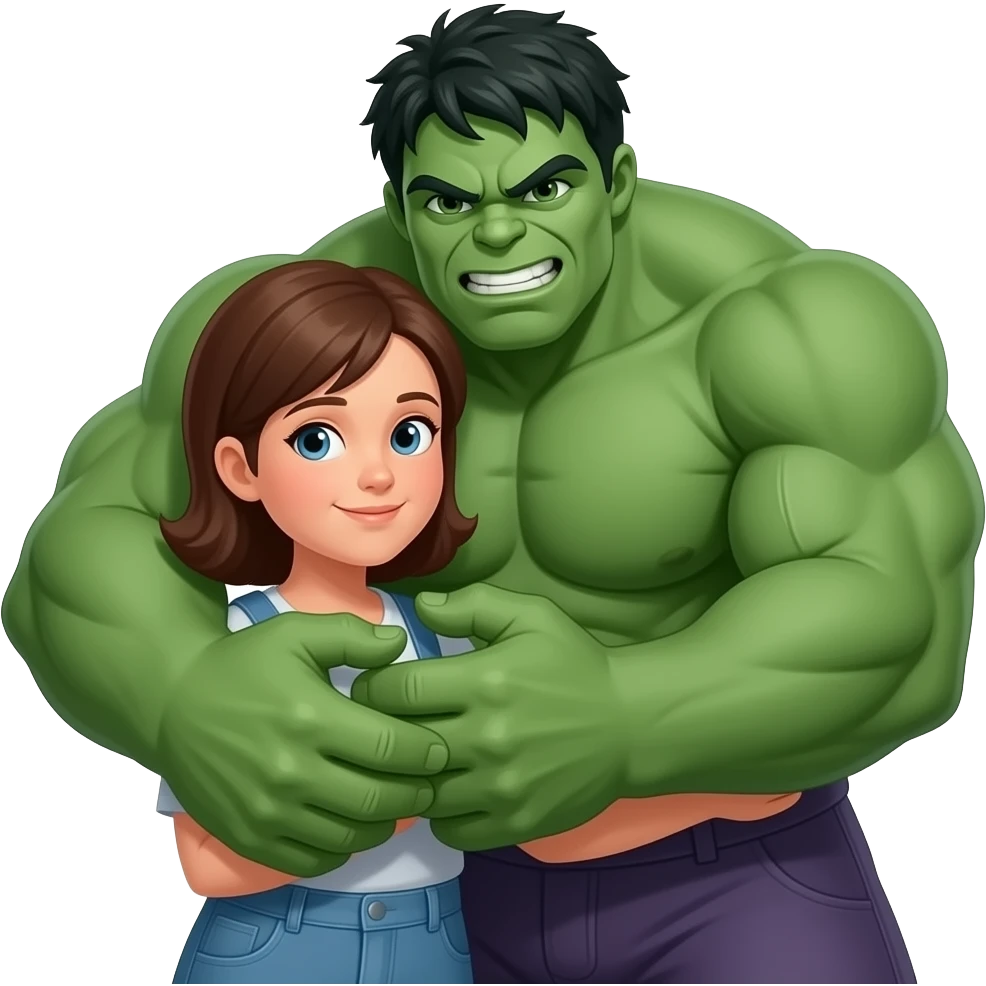 Hulk hug emoji