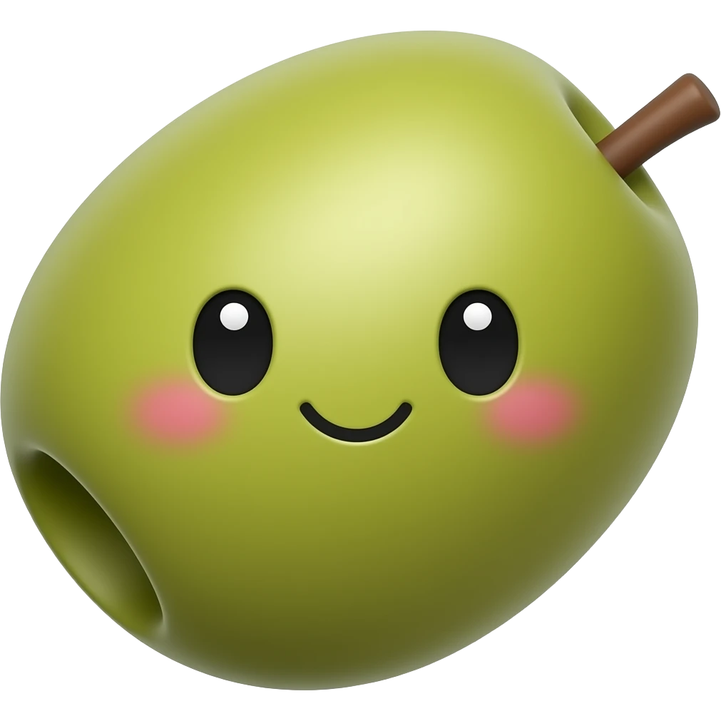 Kawaii olive emoji