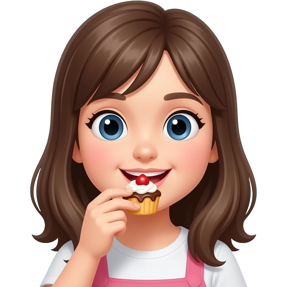 Desseert eating girl emoji