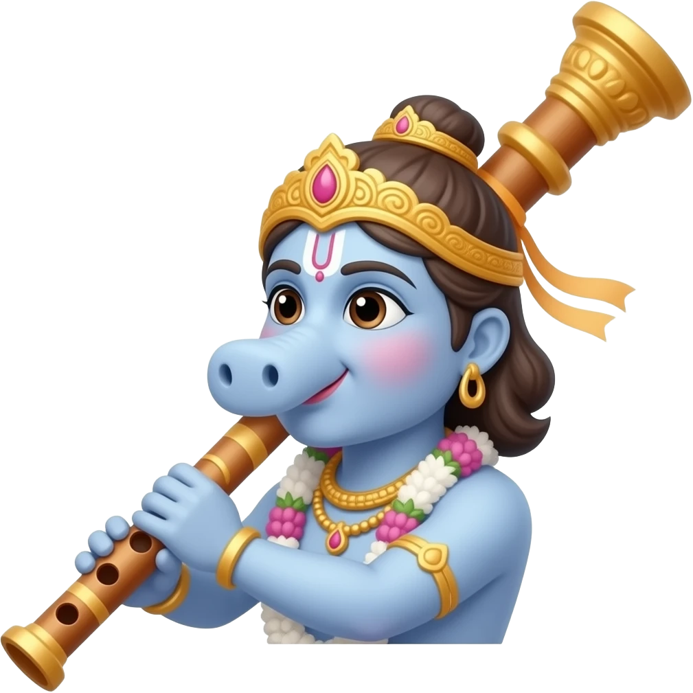 Krishna's flute emoji