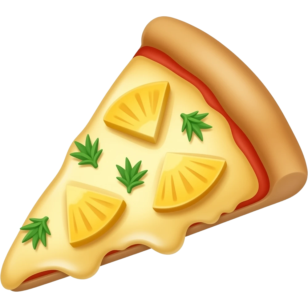 pizza with pineapples emoji
