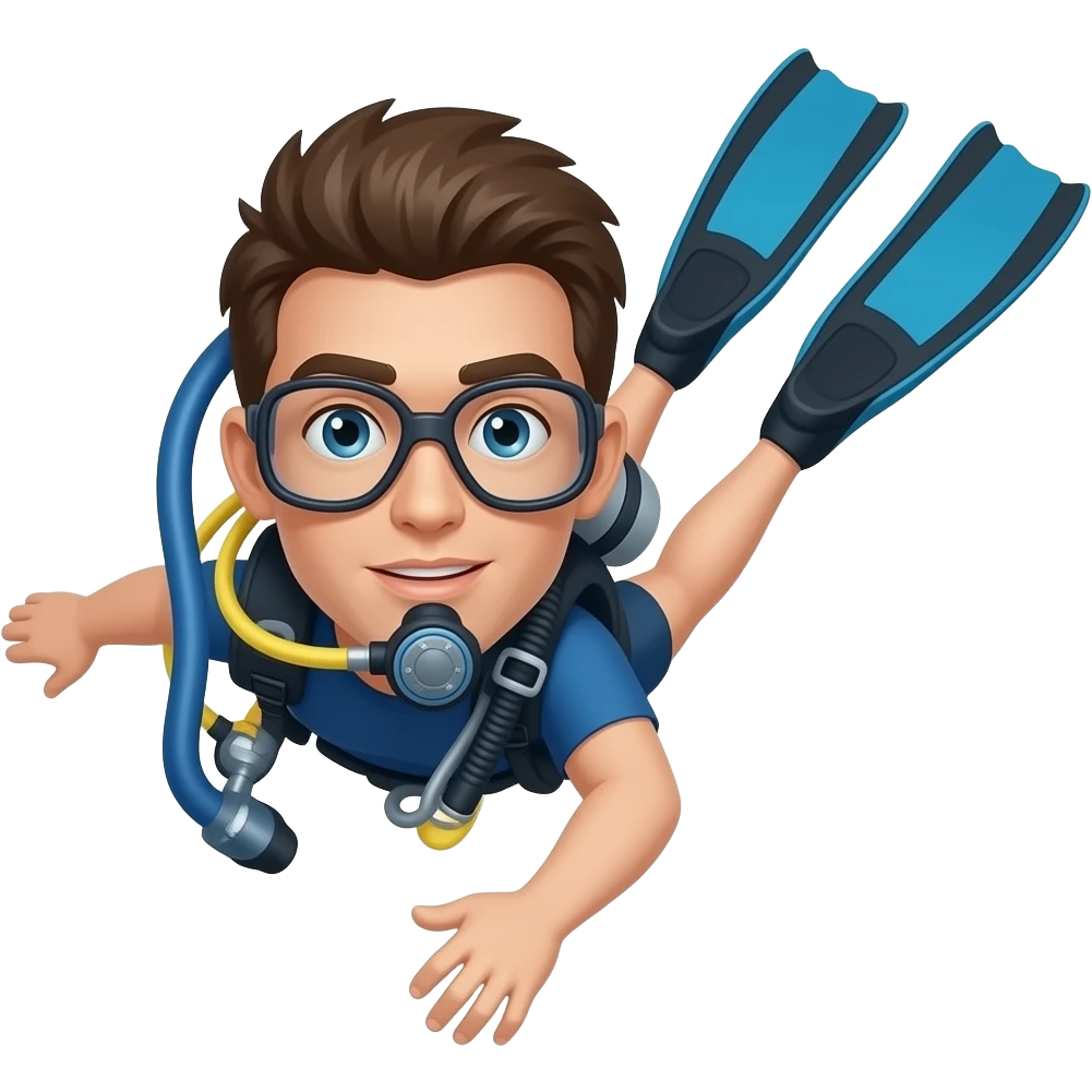 Freediving long fins emoji