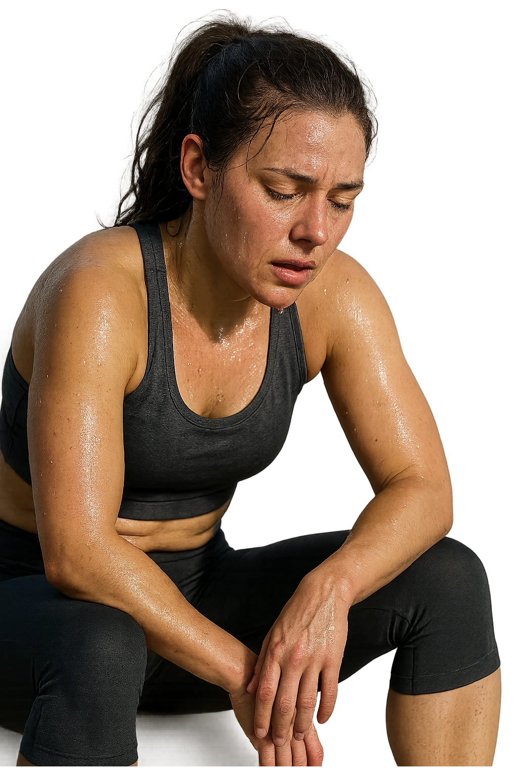 donna molto stanca dopo il workout immagine realistica in 3d emoji