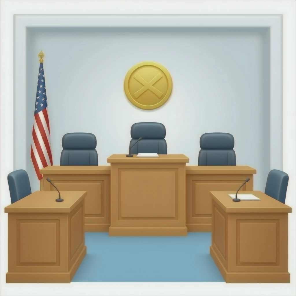 Courtroom with light ash wood emoji