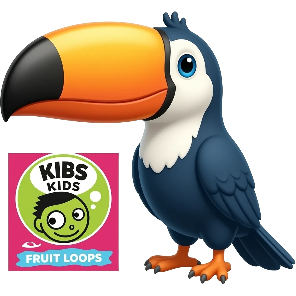 Pbs kids mascote and frut loops tucan mascote emoji