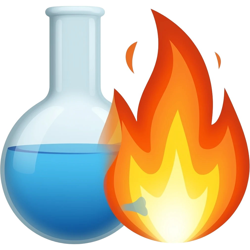 Chemische liefdes botsing tussen water en vuur emoji