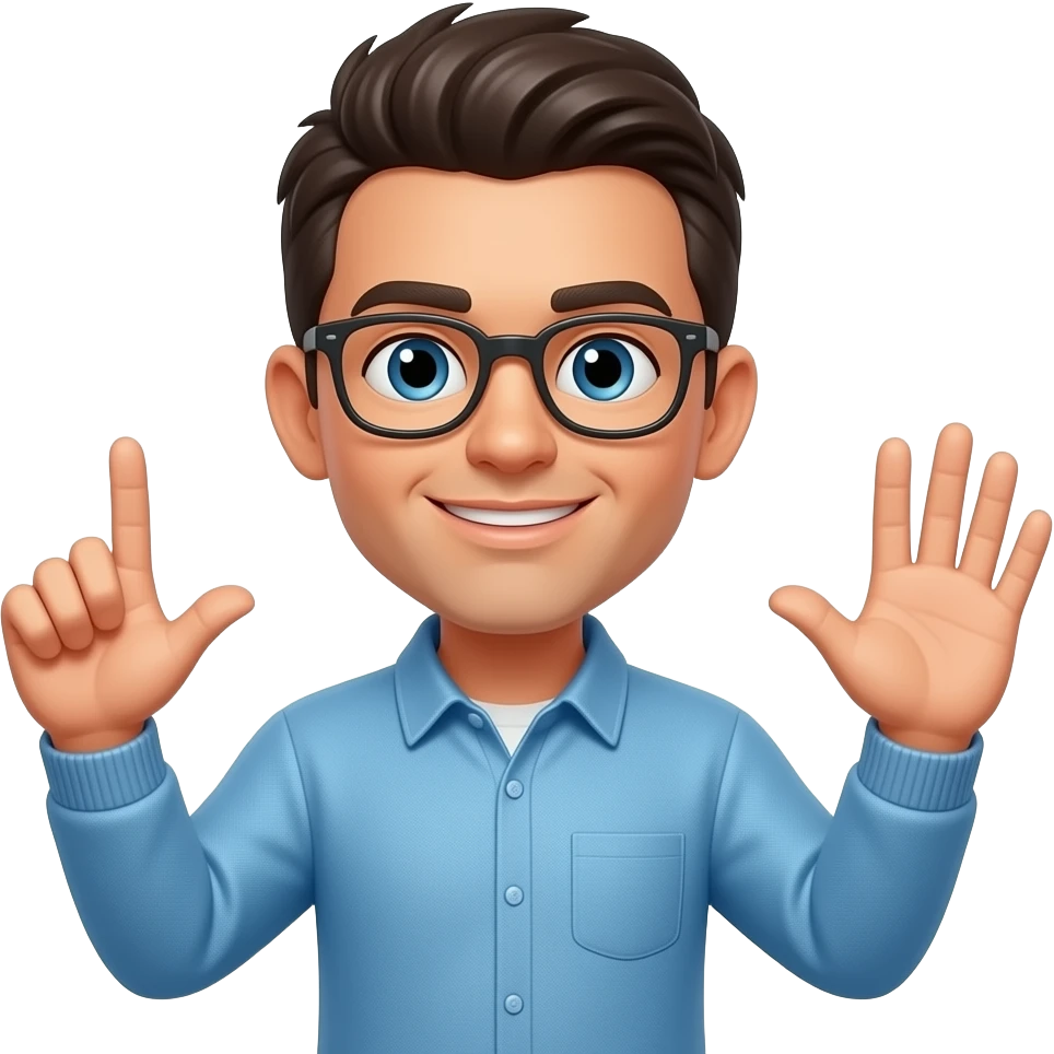 A people whit one 6 an in the other hand one 7 , The person must be saying "I don't know" with their arms emoji