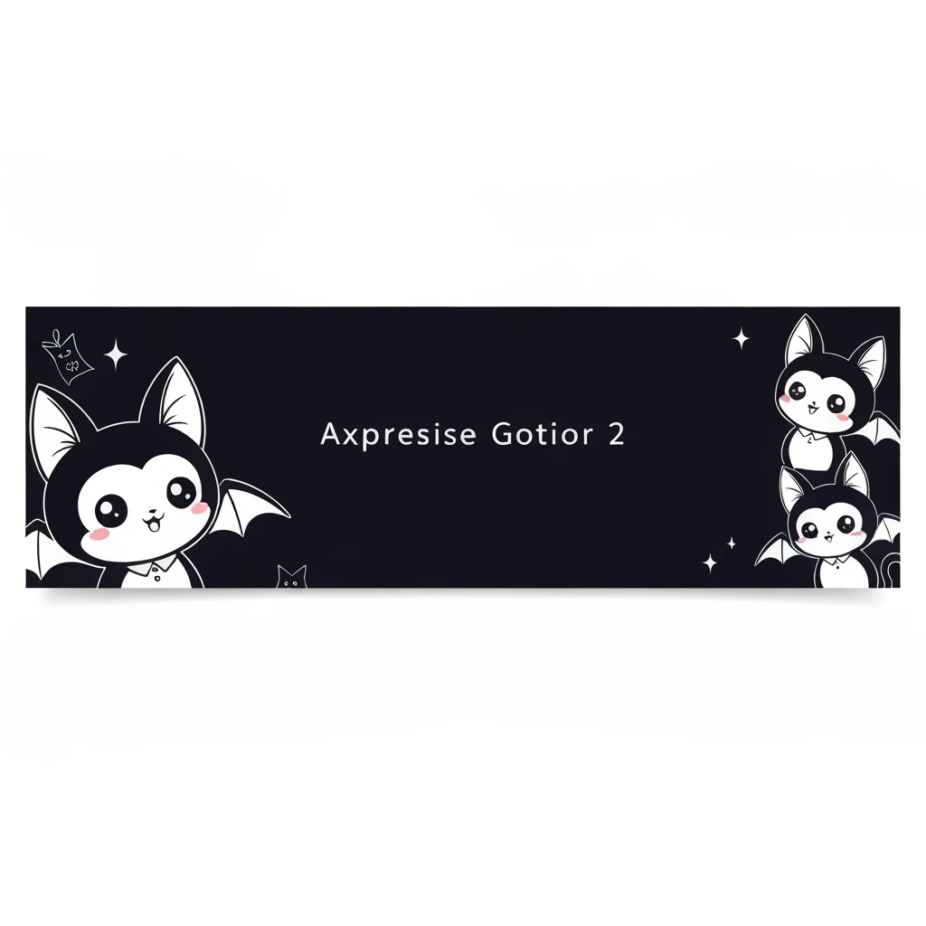 goth banner, cute, expressive, minimal, no text, variation 2 emoji