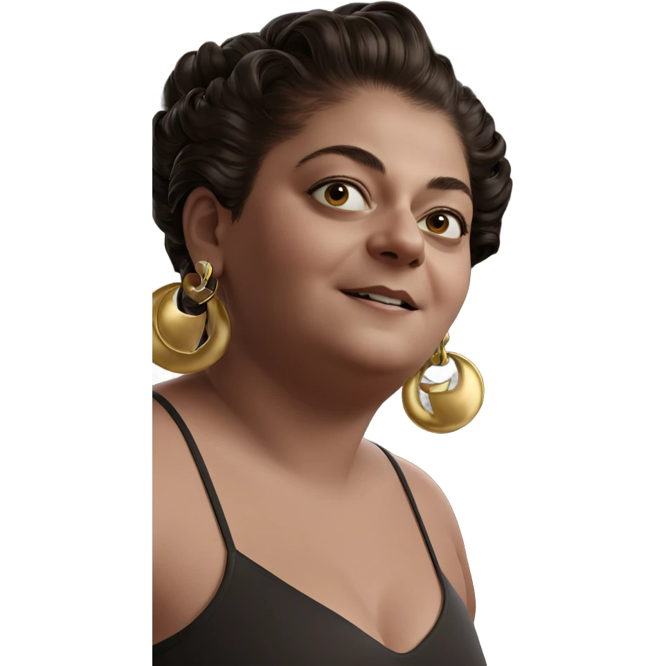 girl with earrings by window emoji