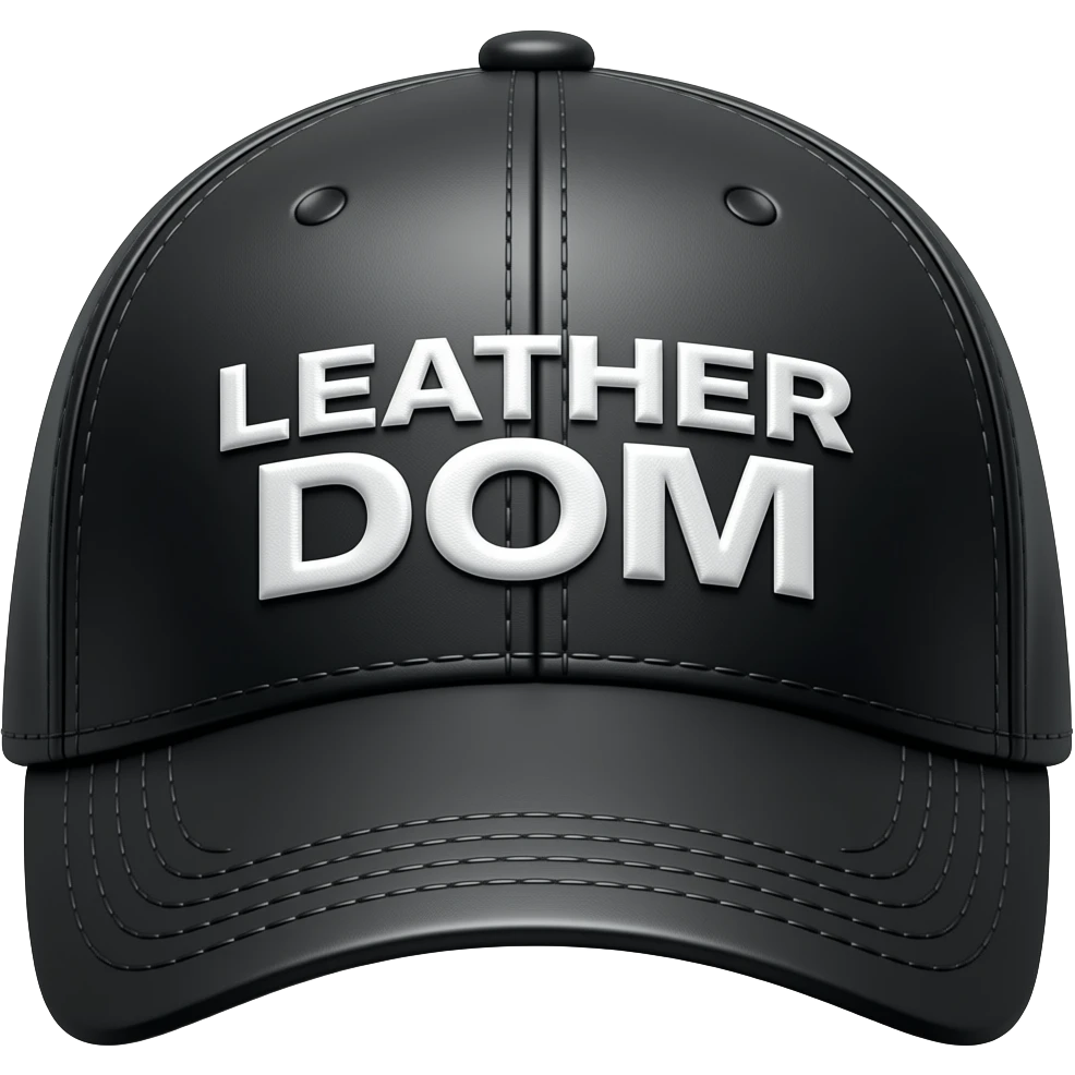 a leather Dom black leather cap emoji