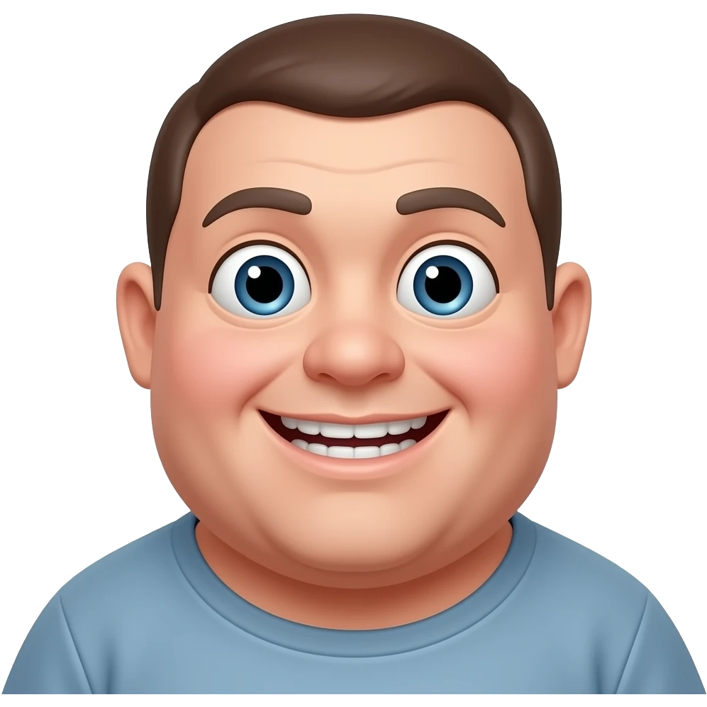 A fat Down syndrome bucktooth emoji