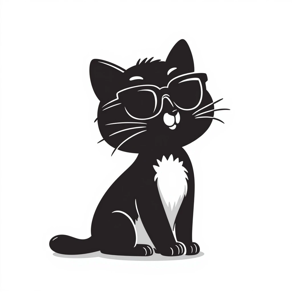 A cat wearing sunglasses emoji